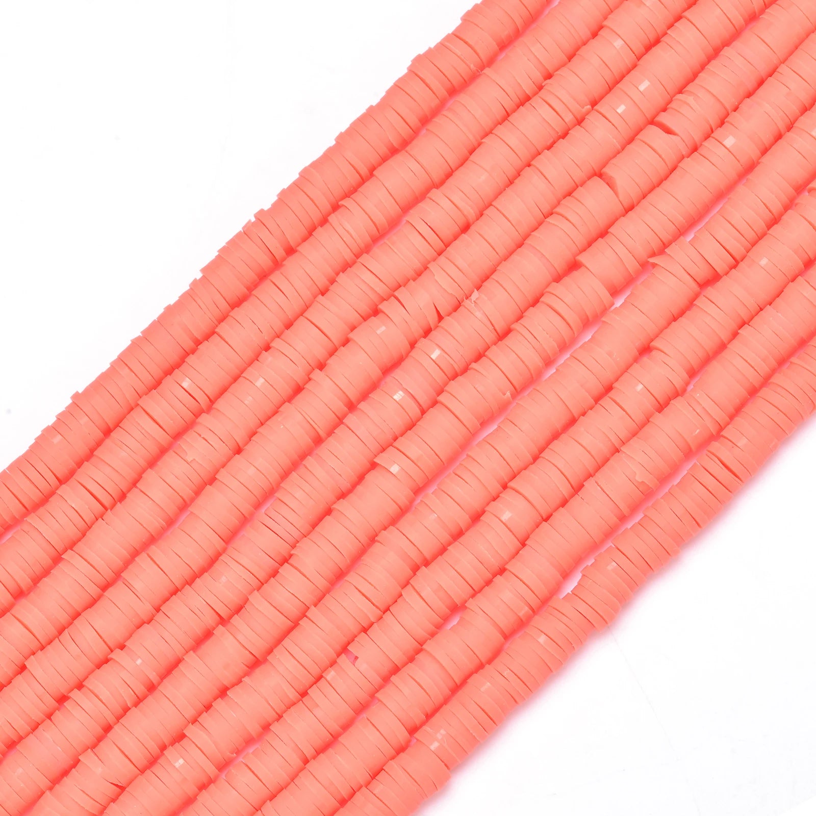 350pcs 6mm Flat Round Polymer Clay Beads Loose Spacer Beads for Jewelry Making DIY Needlework Bracelet Necklace Earrings