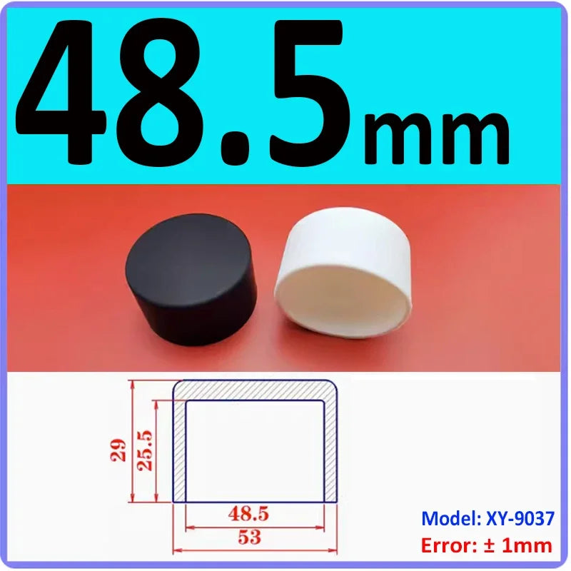  White Silicone rubber cover round steel pipe sleeve end protective cap anti-collision and high temperature resistant 3~68.5mm