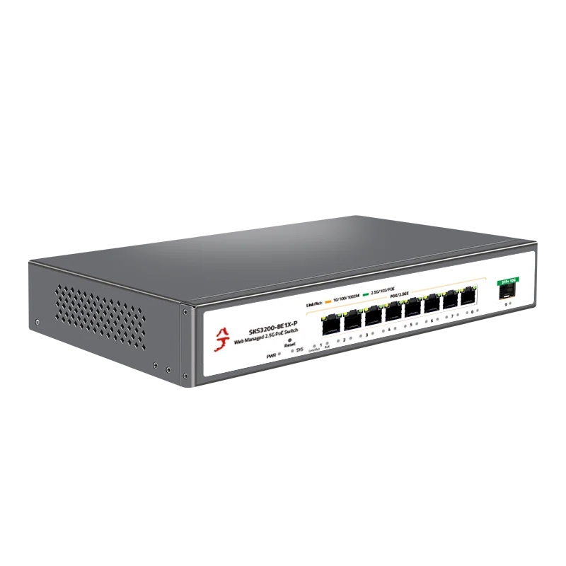 XikeStor Simple L2 Managed POE  8 Ports 2.5G POE RJ45 1 Port 10G SFP+ Ethernet  Support VLAN/Port Aggregation WEB Management