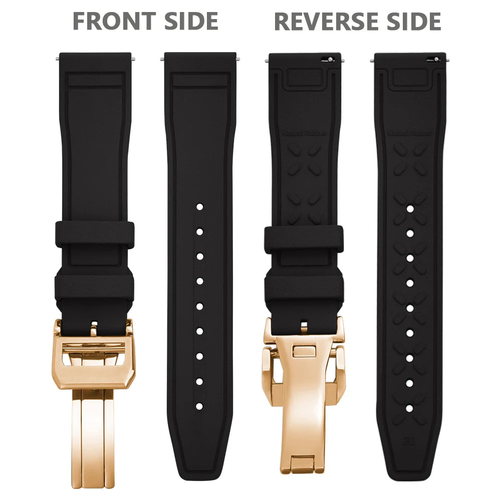 FKM Rubber Strap for IWC Big Pilot Mark Portugieser TOP GUN 20mm21mm 22mm Quick Release Strap Diving Sport Butterfly Buckle Band