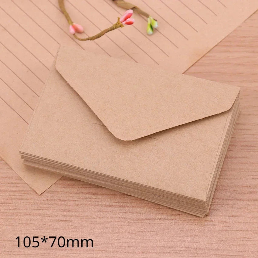 10-100 pcs Classical White Kraft Blank Mini Paper Window Envelopes Wedding Invitation Envelope Gift Envelope