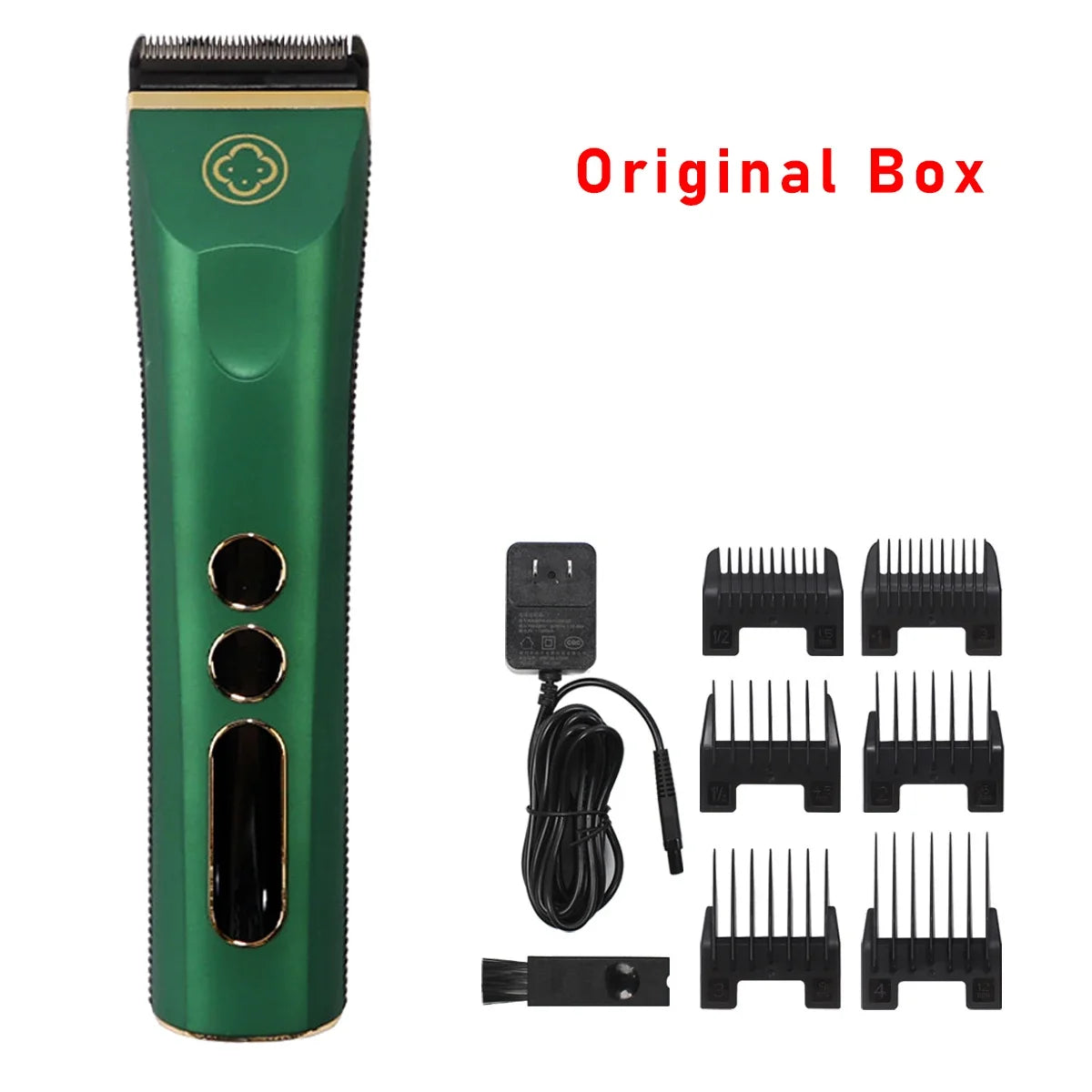 Madeshow 982F 986F Men Hair Clipper LED Display Low Noise Cordless Ceramic Blade Professional Hair Cutting Machine Hair Trimmer