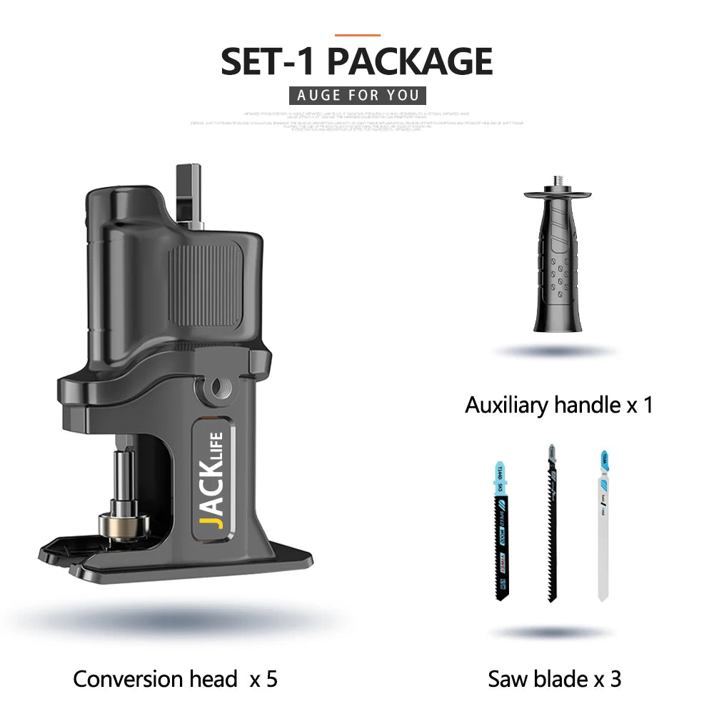 JANGKLIFE Screwdriver Conversion Head, Electric Drill to Electric Saw, Household Reciprocating Saw, Multifunctional, Wood Tools