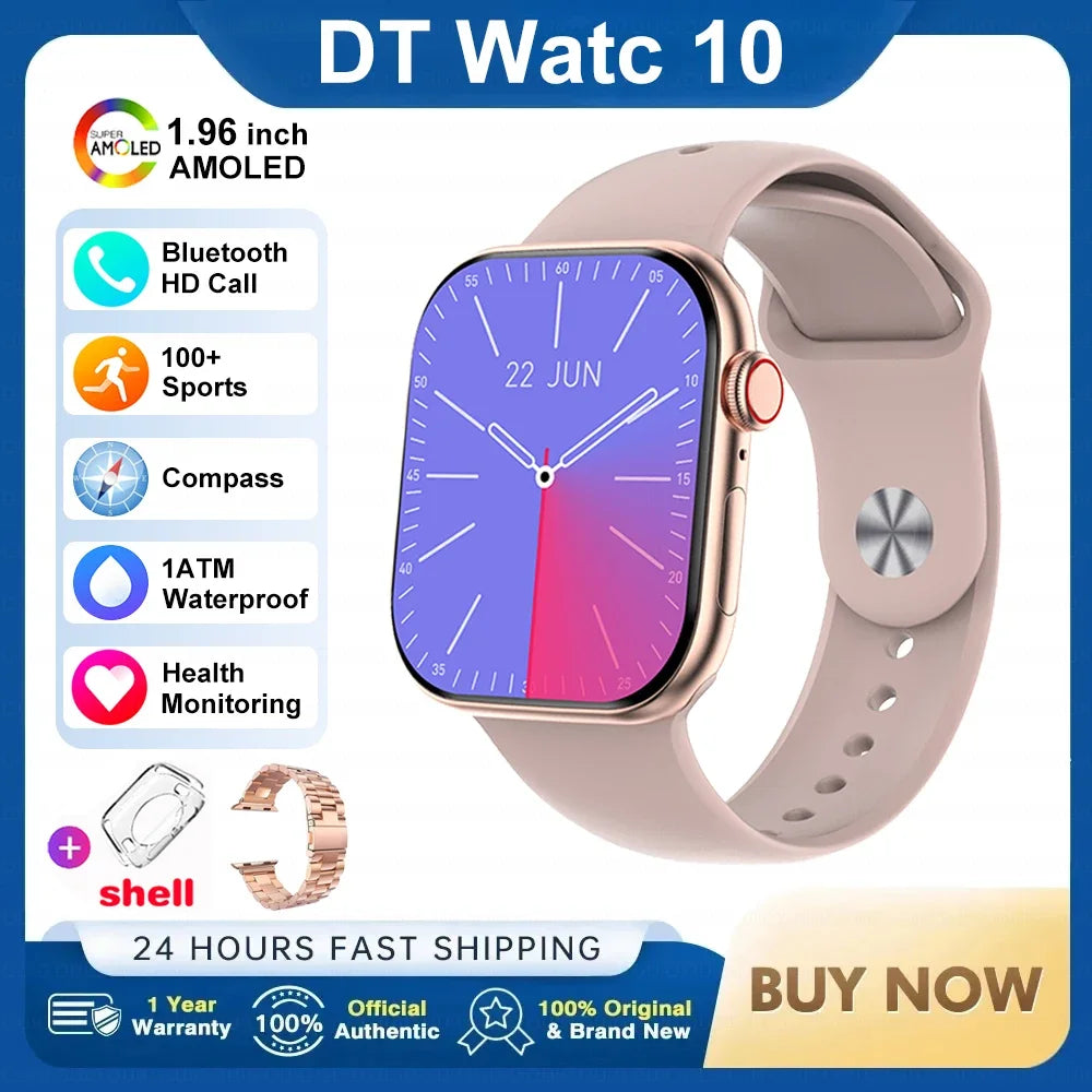 New DT Watch 10 Smartwatch 16GB Large Memory NFC 3D Stereo Vision Compass Muiti-Sport Mode Waterproof Bluetooth call Smartwatch