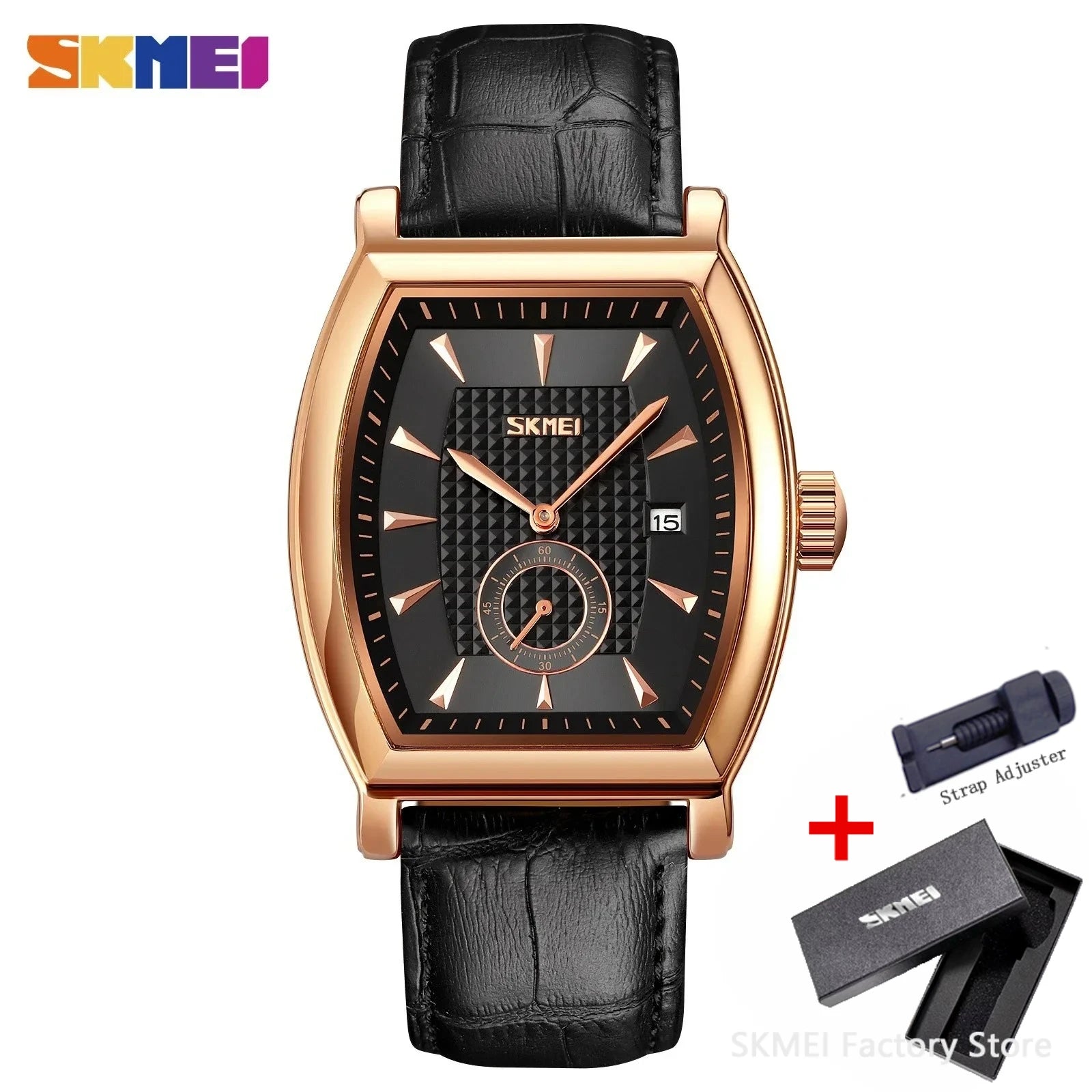SKMEI 9306 Business Quartz Mens Watches Luxury Leather Date Calendar Waterproof Sport Men Wristwatches Clock Relogio Masculino