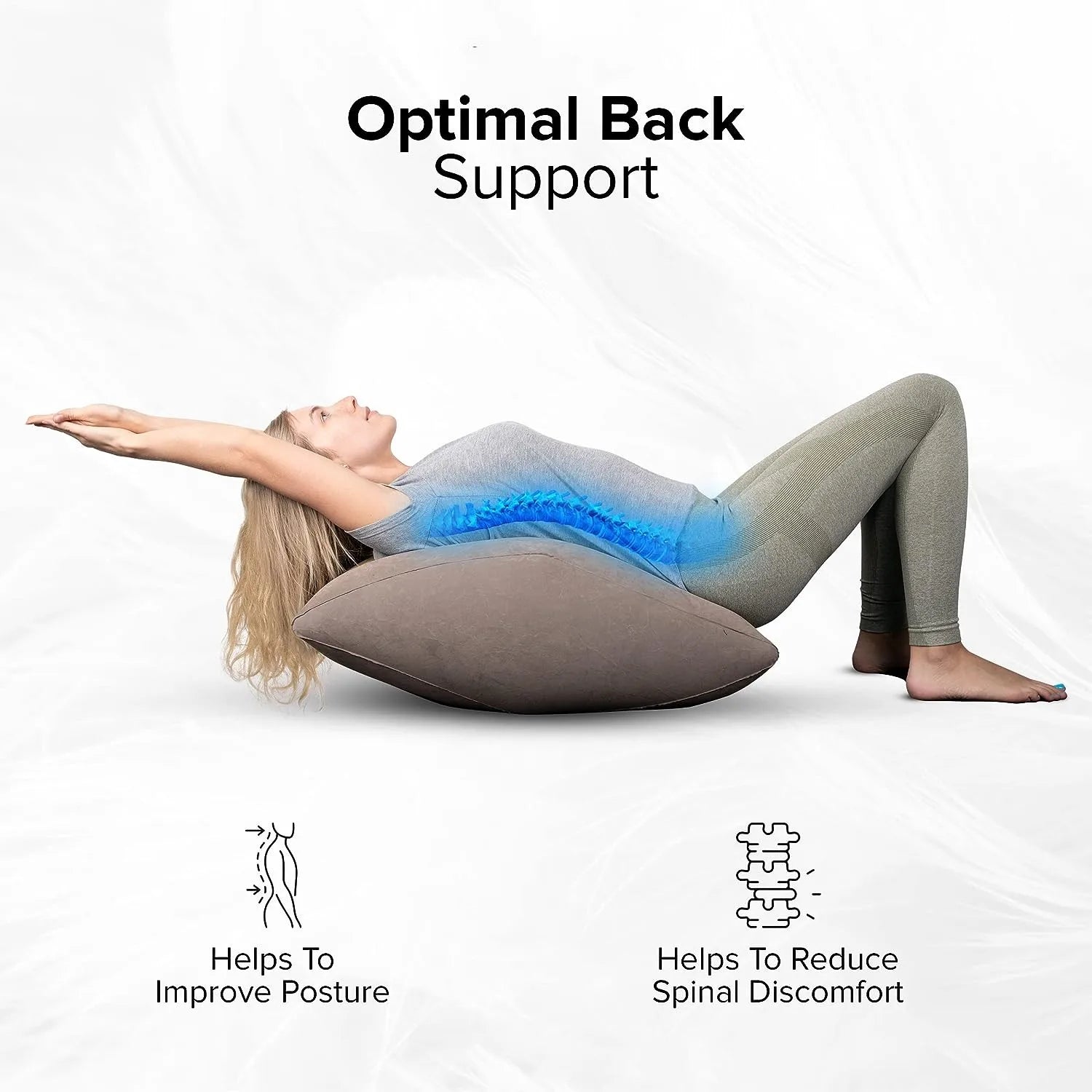 Inflatable Leg Elevation Pillow- Portable Wedge Pillow for Legs with Storage Bag, Versatile Leg Pillows for Elevation Blood Circ