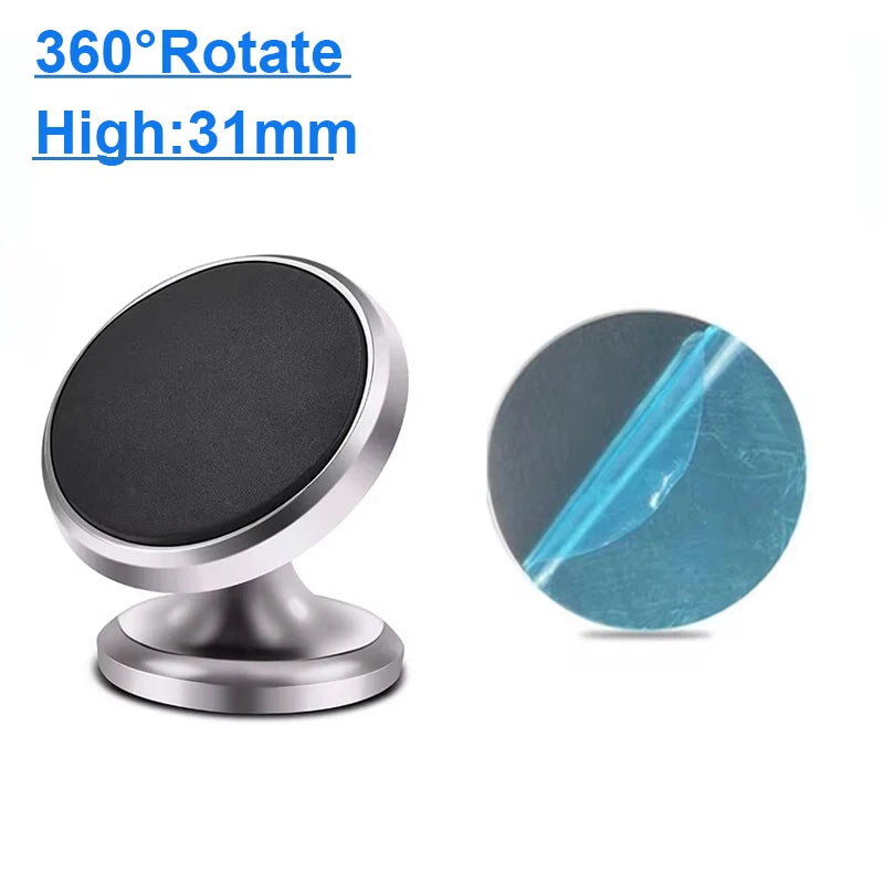 Creative Dual Axis Alloy Magnetic Car Bracket 720° Rotation Double Ball Magnetic Phone Holder for Any Model Phone