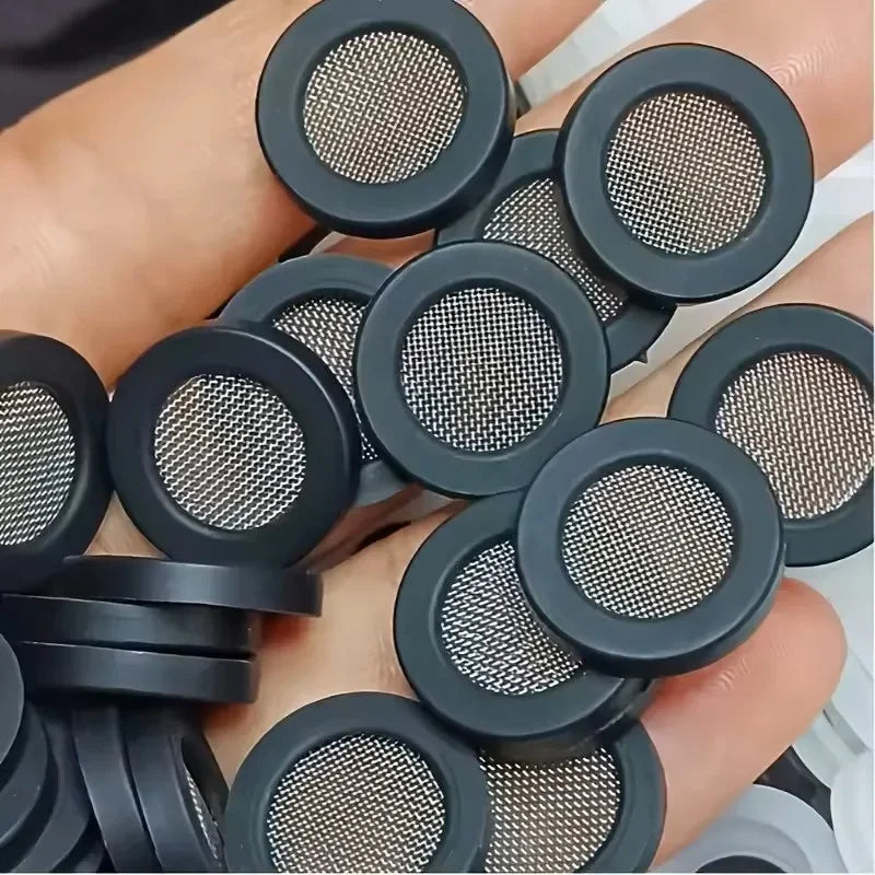 Set of 20 Plastic Faucet Filter Washers with Stainless Steel Mesh - Easy To Install, No Need for Electric Shower Head Washers