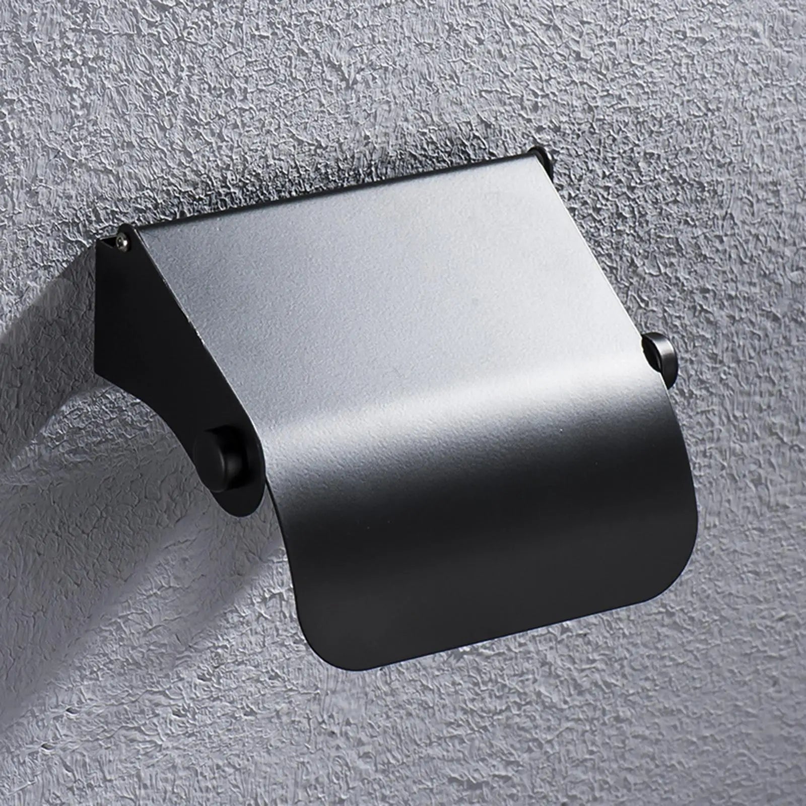 Bathroom Stainless Steel Black Toilet Single Roll Paper Holder  with Screws Wall Mounted Tissue Dispenser Home Accessories
