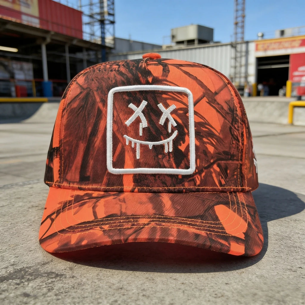 Fashionable camouflage hat with unique embroidery design - stand out in summer style, ideal for casual outings, paired with swim