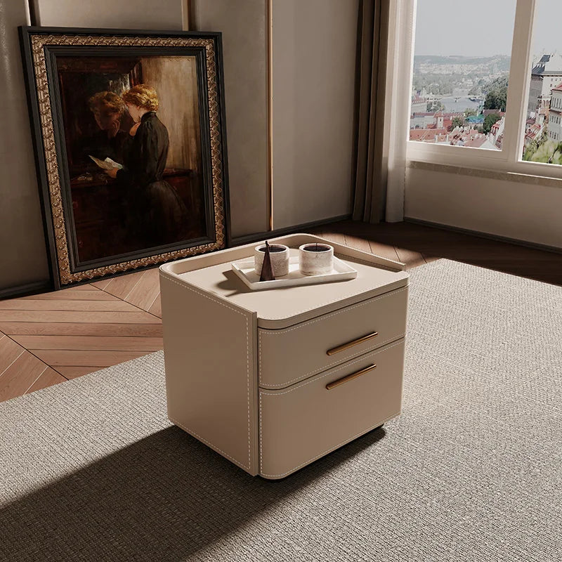 Luxury Storage Nightstand Aesthetic Simple Drawer Italian Bedside Table Trendy Nordic Mesitas De Noche Bedroom Furniture