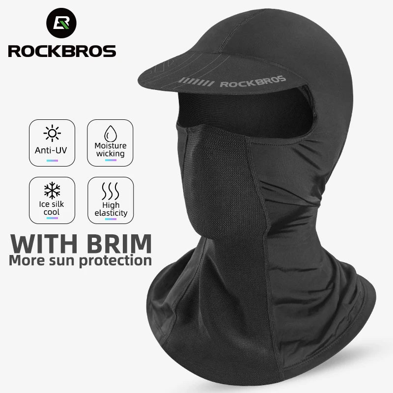 ROCKBROS Summer Balaclava Full Face Scarf Mask Hiking Caps Cycling Caps Hunting Bike Head Cover Tactical Cap Fishing Headwear