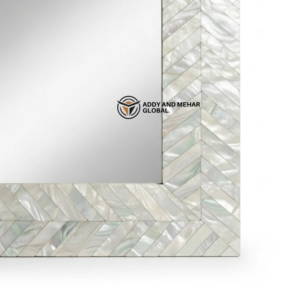 Luxury Square MDF Inlay Art Deco Handmade Eco-Friendly Framed Decorative Wall Mirror Premium Home Dcor Wedding