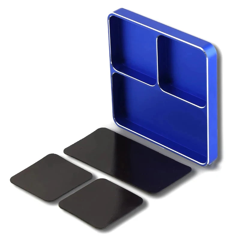 RS 989811mm CNC Aluminium Magnetic Screw Tray Nut Gasket Storage Tray for RC Car Boat Airplane Model