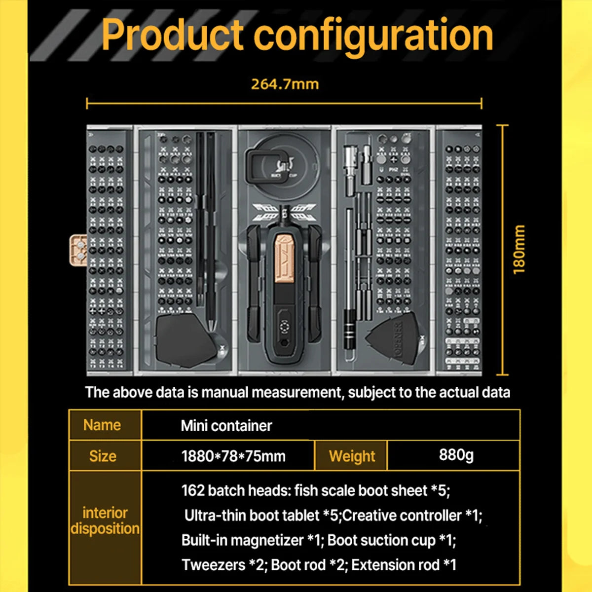 180 In 1 Screwdriver Set Phillips Torx Hex Cr-V Bits Precision Magnetic Screw Driver For Mobile Phone Computer Repair Tools Kit