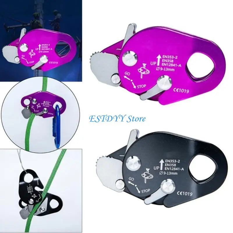 G6DE Professional Rope Grab Falling Arrestor Auto Lock Retarder Ascending Descender for Mountain Climbing