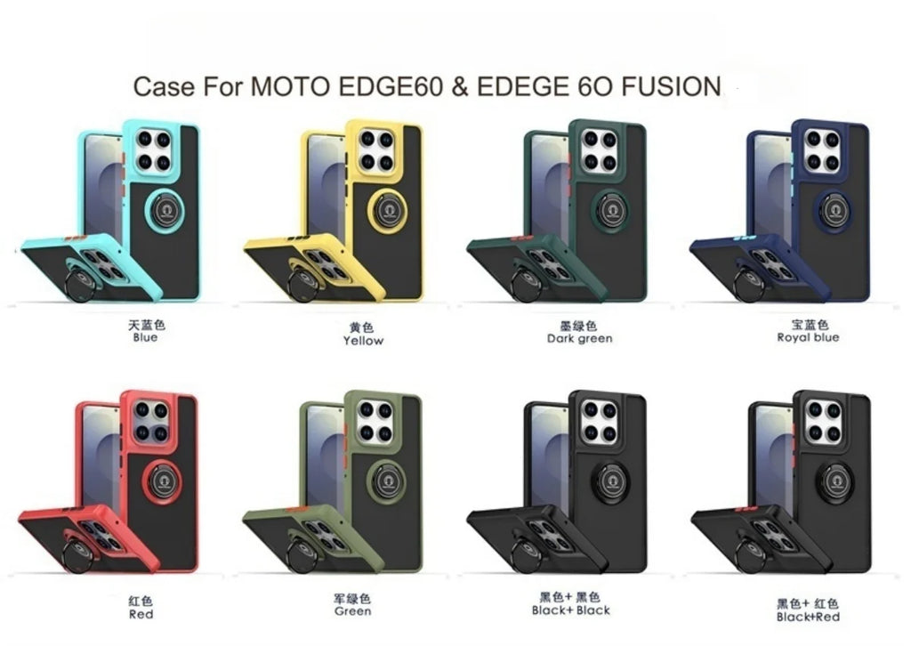 Shockproof Armor Case For Motorola Moto Edge 60 Fusion Edge60 Pro G05 G15 G35 G55 G75 G85 G56 G86 5G Magnetic Holder Ring Cover