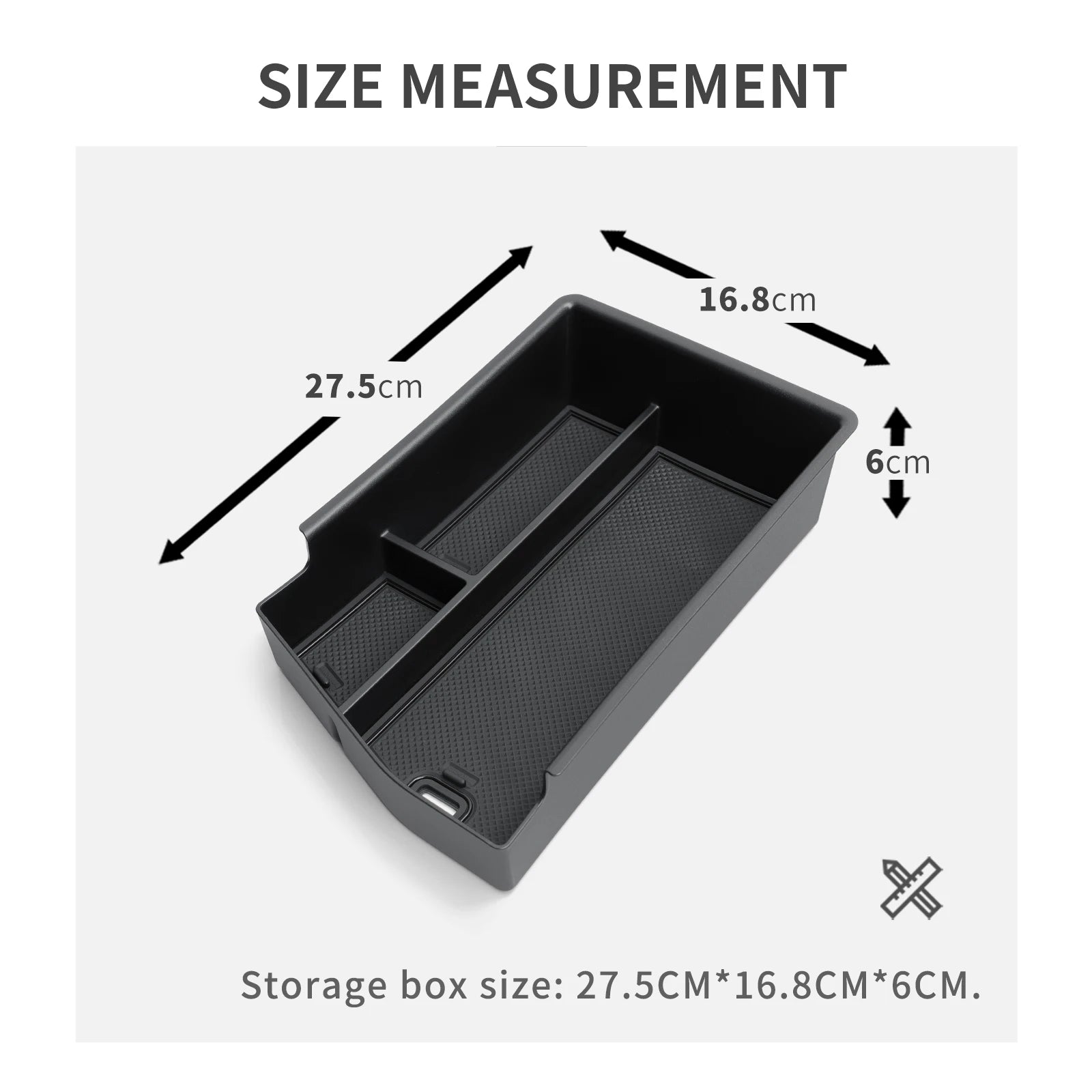 LUCKEASY for Hyundai Sonata 2024 N-line Center Console Armrest Storage Box Tray Left Rudder Organizer Accessories Tidying