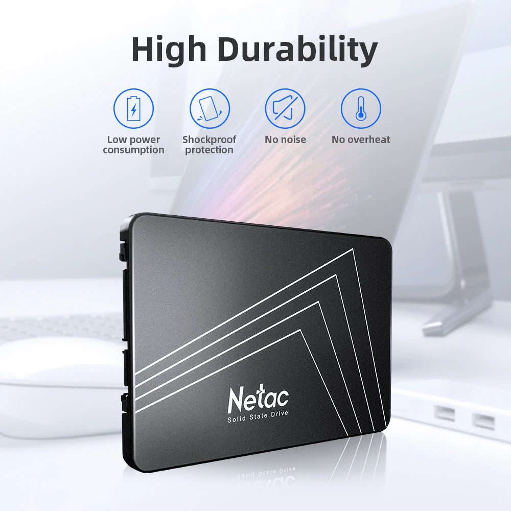 Netac SSD SATA 128G 256G 512G 1T 2T SSD 2.5 SATA3 HDD SSD Inch Internal Solid State Hard Drive Disk SSD for PC Laptop SSD