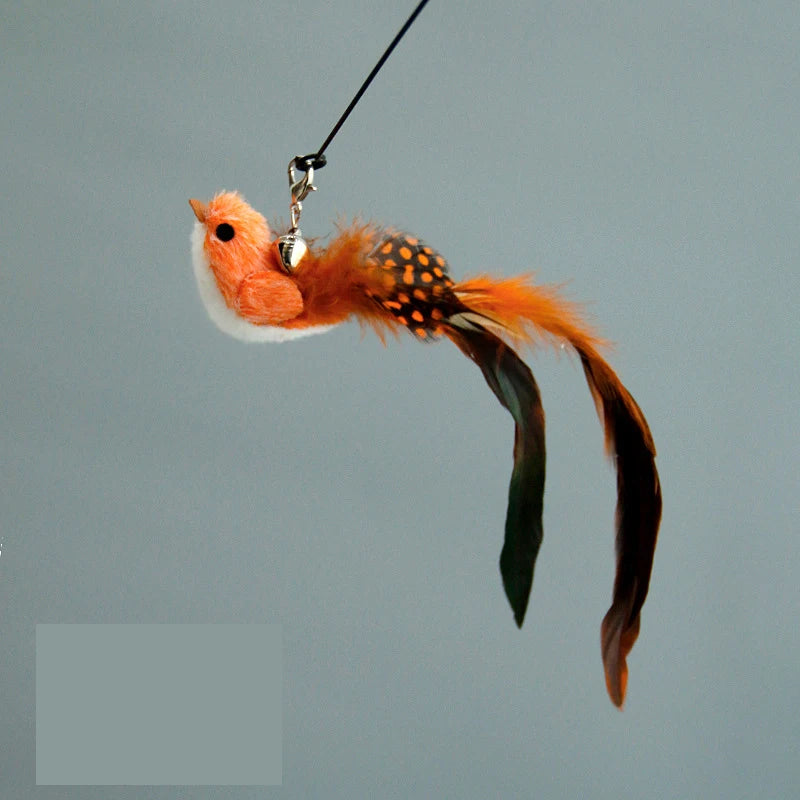 Funny Bird Feather Cat Wand With Bell Accessories Interactive Toys For Cats Kitten Hunting Teaser Exercise Pet Products