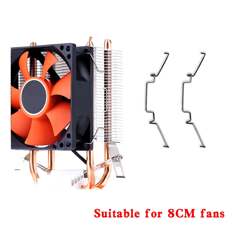 2PCS/lot 80/90/120MM Cooler Fan Buckle Computer CPU Cooling Fan Clips 304 Stainless Steel Wire Fastener Buckle Bracket