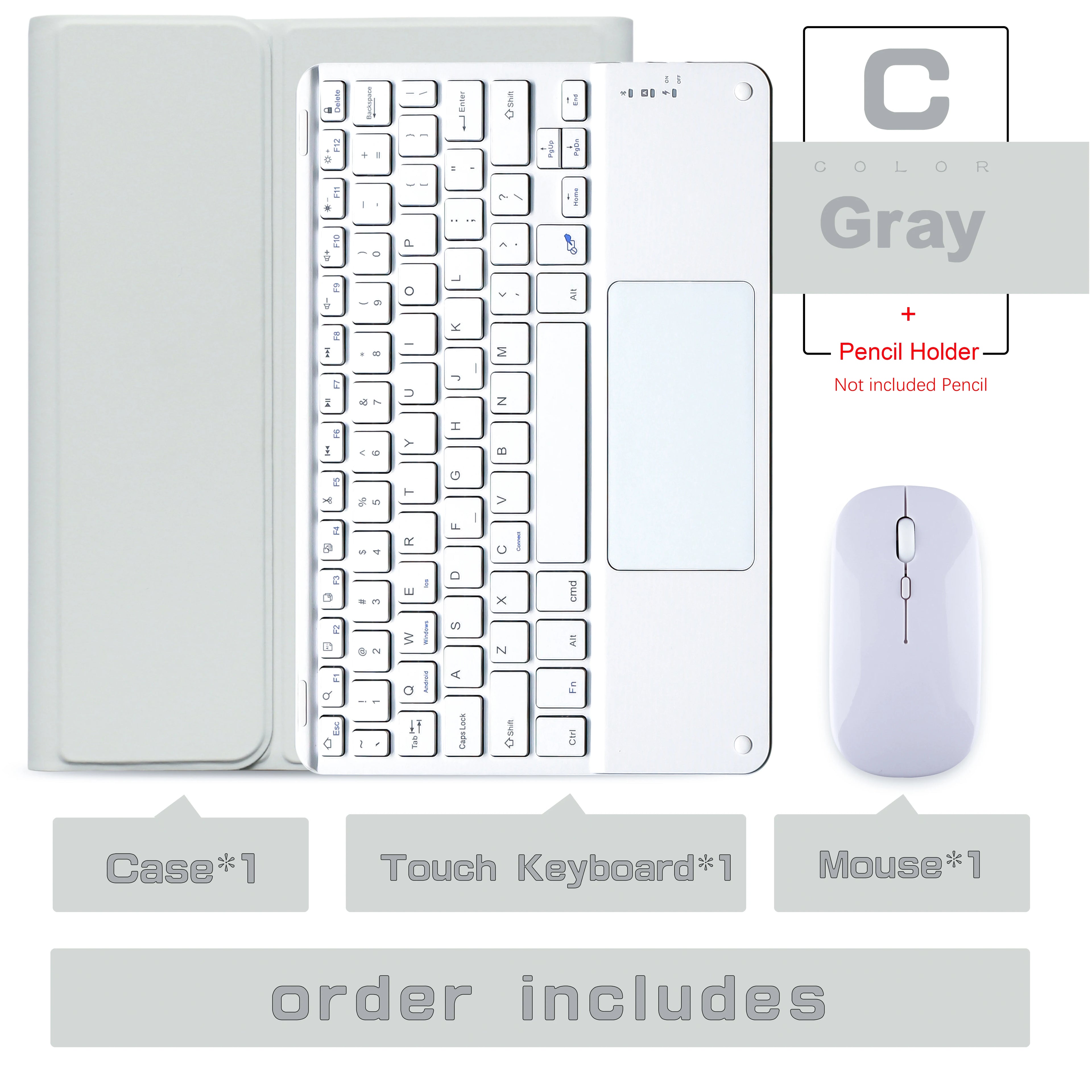 Keyboard Wireless Mouse Magic For iPad Pro 13 11 Case M5 M4 2026 M3 Air 13 11 5 4 10.2 9 8 7 Generation Case Bluetooth Keyboard