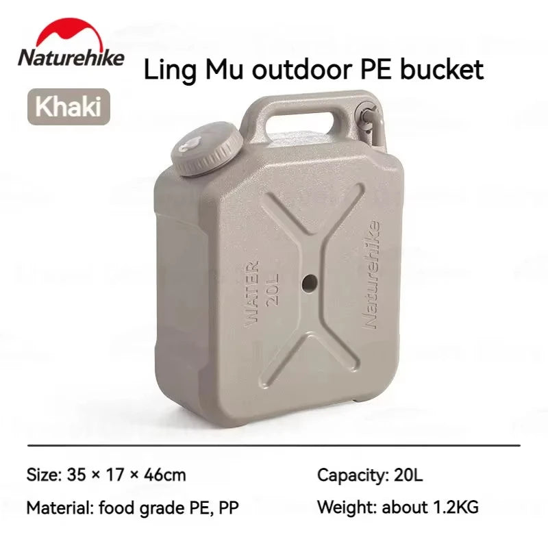 Naturehike Camping Water Bucket 12L/20L Portable Storage Tank Container PE Food Grade Picnic Water Pot With Faucet Outdoor Large
