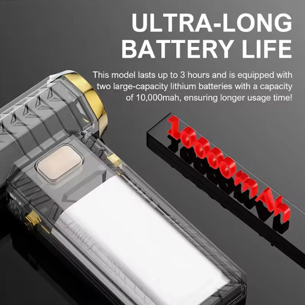 M18 400000RPM Brushless Turbo Fan Jet Blower Violent Fan Powerful Electric Blower Portable Dust Cleaner Type-C Charging 53m/s