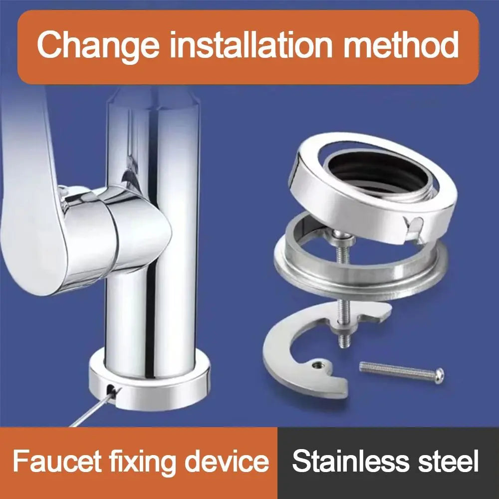 Quick Install Fixed Base Circlip Faucet Anti-loosing Faucet Installation Nut Fastener Tap Fixed Base Holder Kitchen Accessories