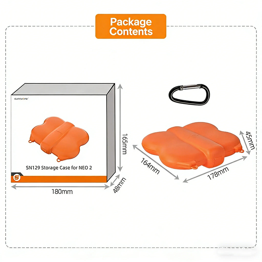 Sunnylife NEO 2 Storage Box, Anti-collision and Scratch-resistant Butterfly Protective Box Portable