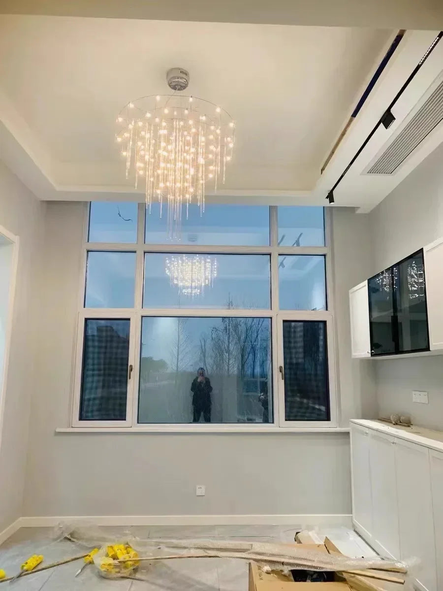 Italian living room pendant light modern creative villa hall starry sky light clothing store firefly pendant light