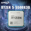 AMD Ryzen 5 5500X3D 6C/12T Processor: 96MB L3 3D V-Cache Tech, 3.0-4.0GHz, 105W TDP, AM4 Socket  - No fan  Esports Build