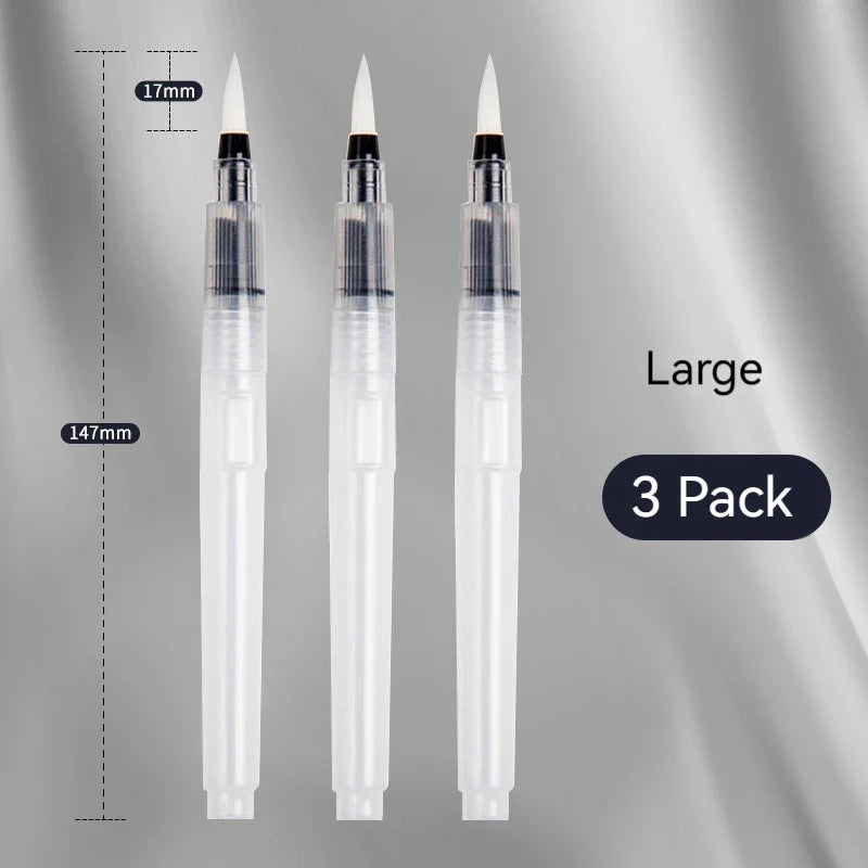 3Pcs/6Pcs Watercolor Brush Set Portable Paint Brush Water Color Pen Painting Drawing Tools Fountain Pens Art Supplies for Artist