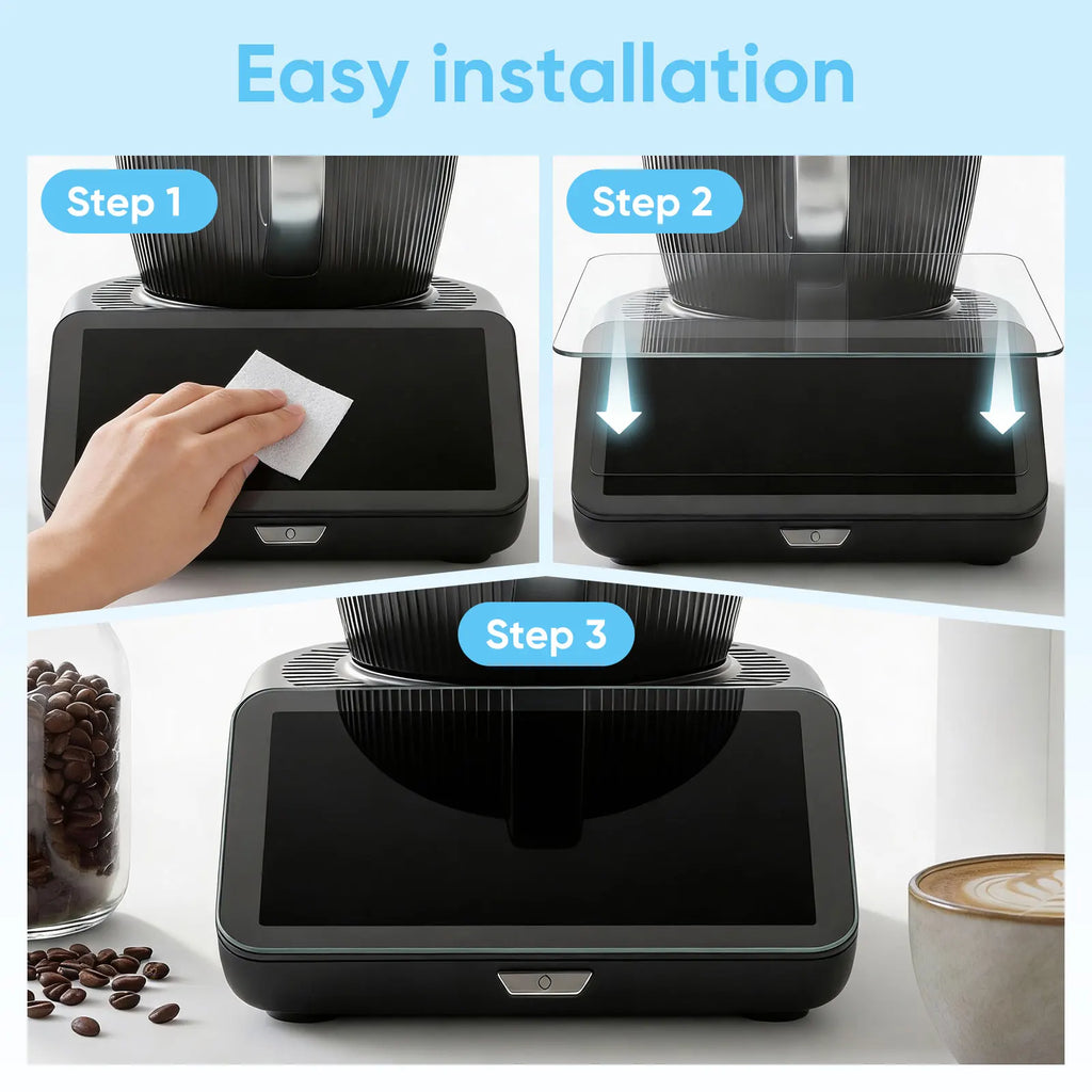 2pcs Tempered Glass Screen Protector Thermomix TM7 Anti-Scratch Anti-Fingerprint High-Alumina Glass HD Clear Mixer Accessories