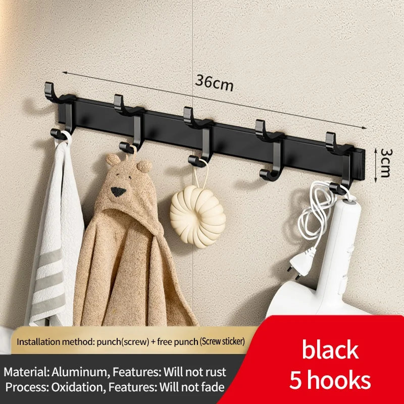 No Drill Upgrade: Adjustable Width and Thickness, Portable Bathroom Hook, Door Hooks, Clothes Hook for Kitchen and Bathroom