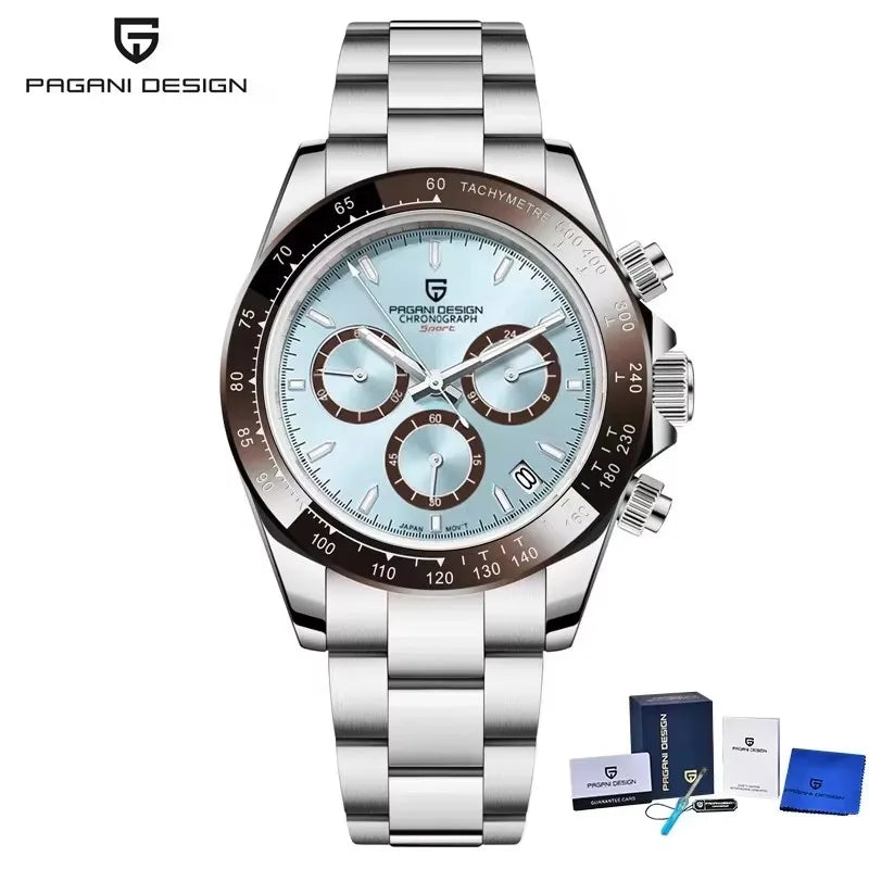 2026 New PAGANI DESIGN Mens Quartz Watches Top Luxury Chronograph VK63 Watch For Men Gift AR Sapphire Mirror Ceramic Bezel Clock