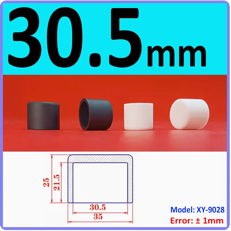  White Silicone rubber cover round steel pipe sleeve end protective cap anti-collision and high temperature resistant 3~68.5mm
