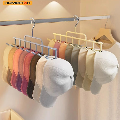 1pc New Hat Rack Instagram-Style Cap Organizer with Hanging Hooks, Fits 8 Tall Caps for Dorm Closet Wall Mounted Baseball