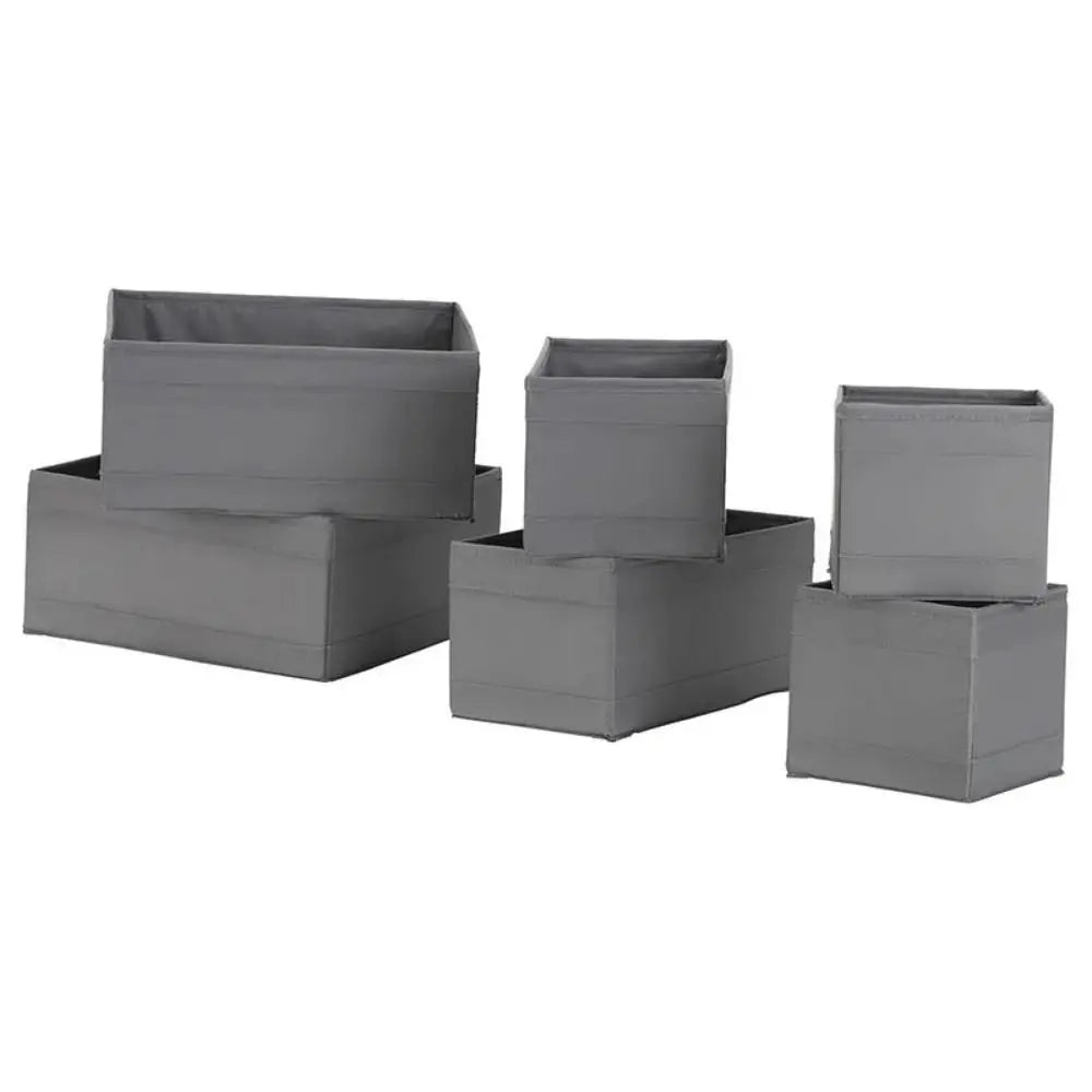 New Fabric Art Closet Organizer Boxes Grey/White/Purple Foldable Underwear Organizer Box Storage Cabinets Clothes