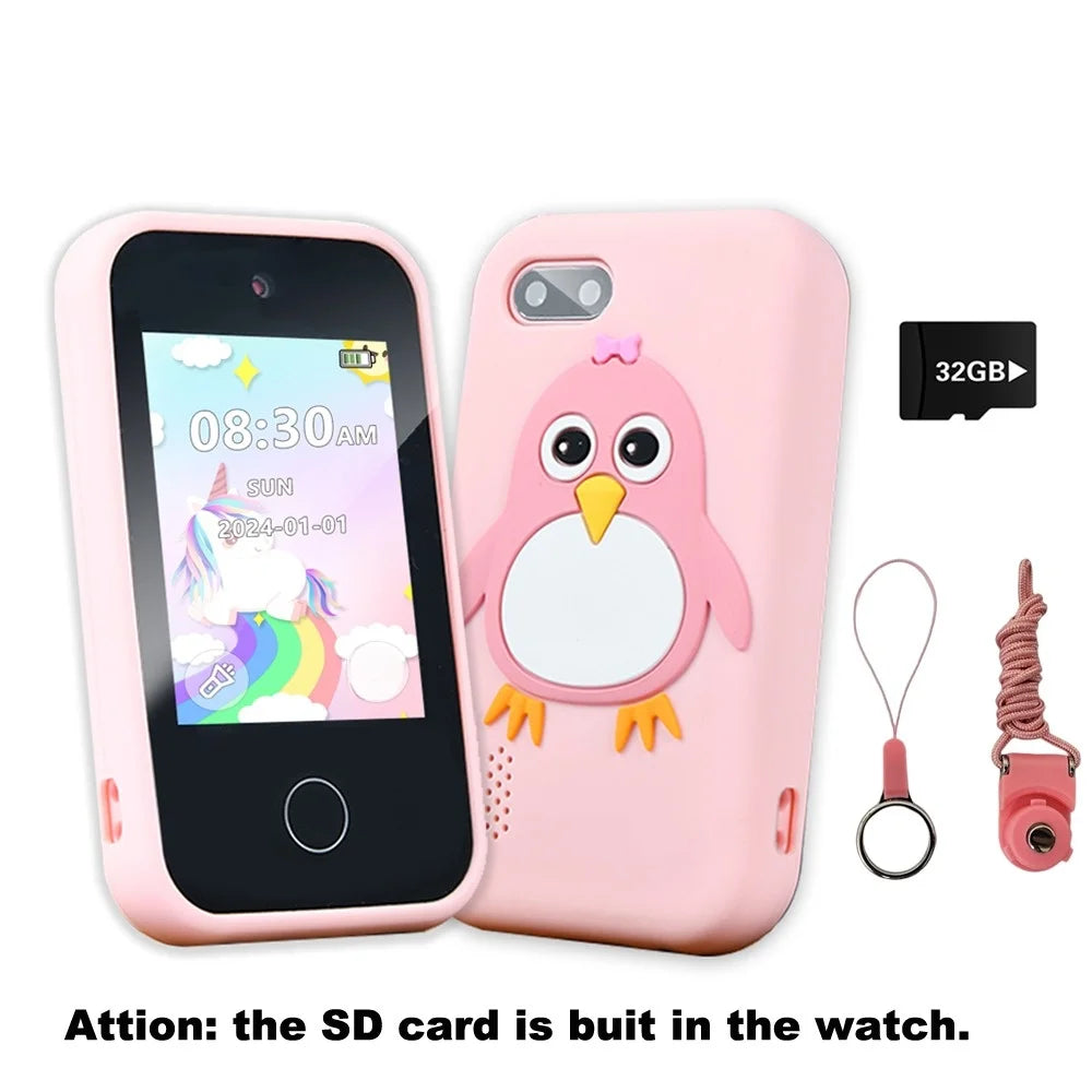 Kids Smart Phone Camera Toy Phone 40+ Games Touch Screen Learning Toy For 3-12 Year Old Boys Girls MP3 Player Birthday Gifts