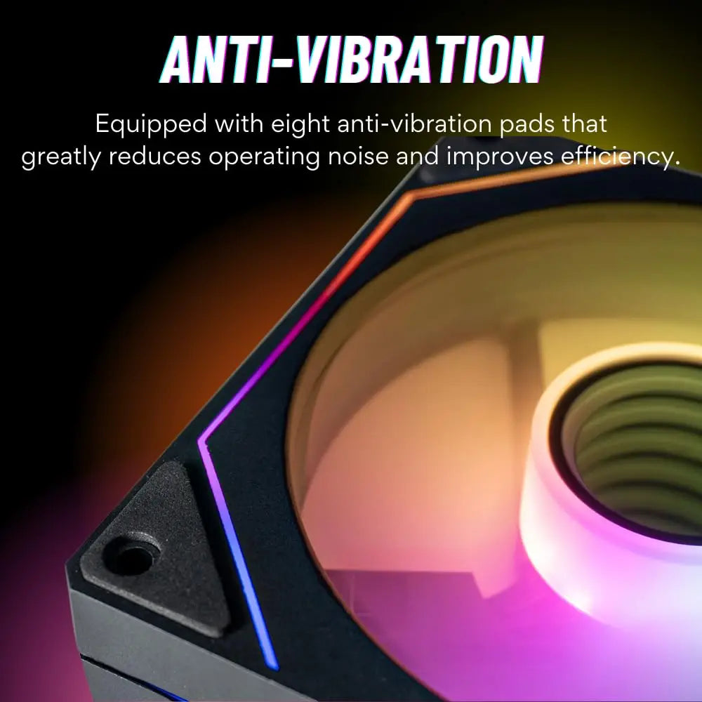 PRISM 4 PRO ARGB CPU Fan 4PIN PWM Silent Chassis Fan 120mm Infinite Mirror 5V 3PIN Motherboard Light Sync Case Cooler Fan