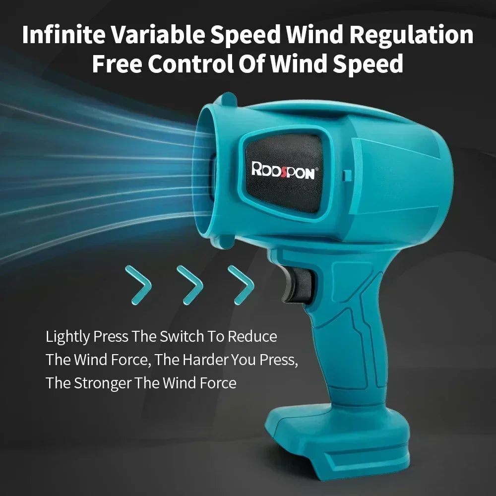 Electric Turbo Fan Blowers Dust Removal Cordless Electric Air Blower Violent Handheld Power Tools for 21V Makita Lithium Battery