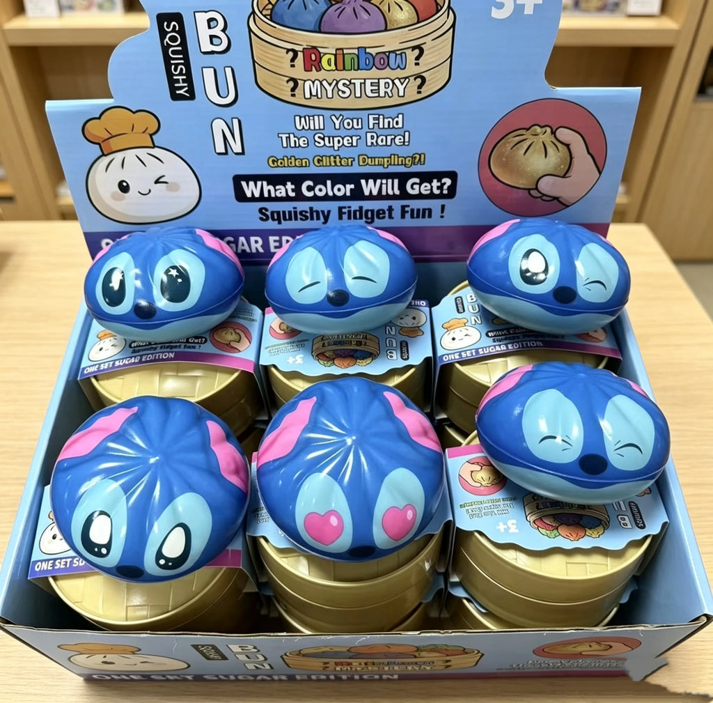 Simulated Soft Stress-Relief Squishy, Stitch Slow-Rebound Cartoon Squishy Toy, Soup Dumpling Blind Box