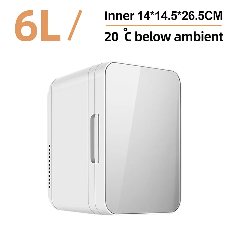 12V/220V Mini Fridge Refrigerator Beauty Cooler Warmer Refrigerators Constant Temperature Skincare Preservation for HOME CAR