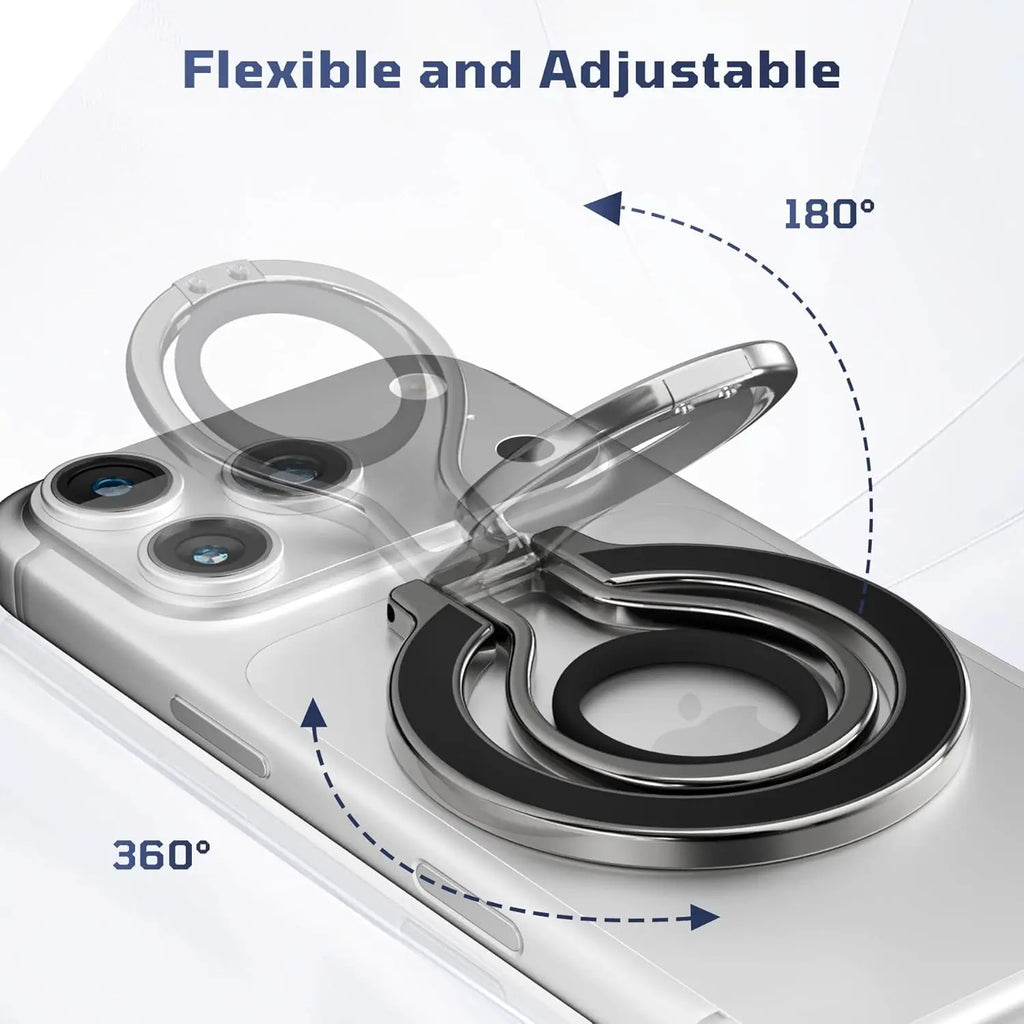 Magnetic Phone Holder Stand for Magsafe Lightweight Phone Finger Ring Snap Grip Kickstand Accessories for iPhone 17 16 15 14 13