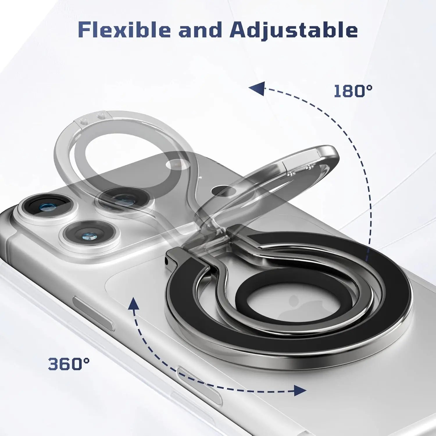Magnetic Phone Holder Stand for Magsafe Lightweight Phone Finger Ring Snap Grip Kickstand Accessories for iPhone 17 16 15 14 13