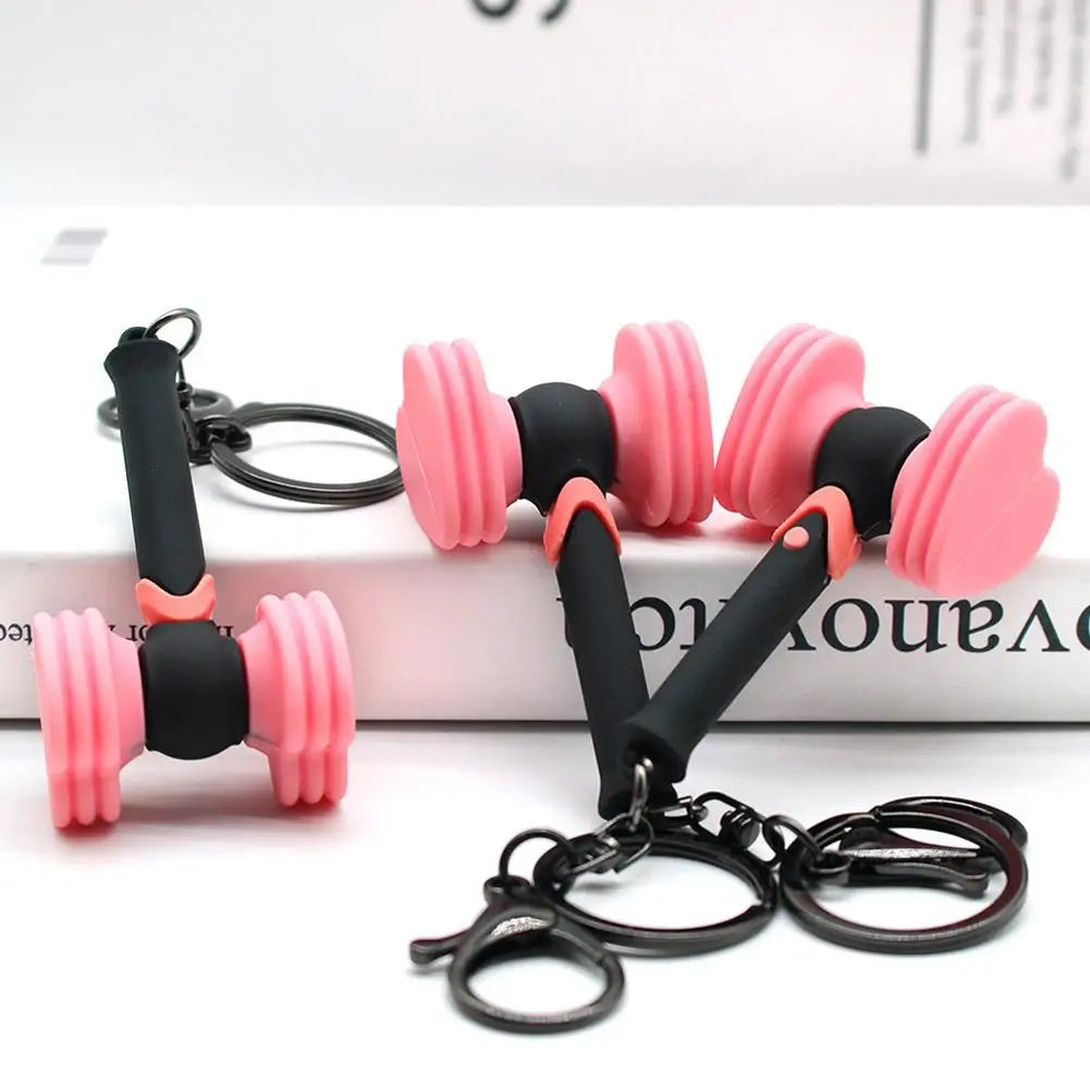 Bp Fan Support Stick Keychain Kpop Popular Girl Group Love Hammer Keychain Girl Group Star Concert Black Fan Key Chains