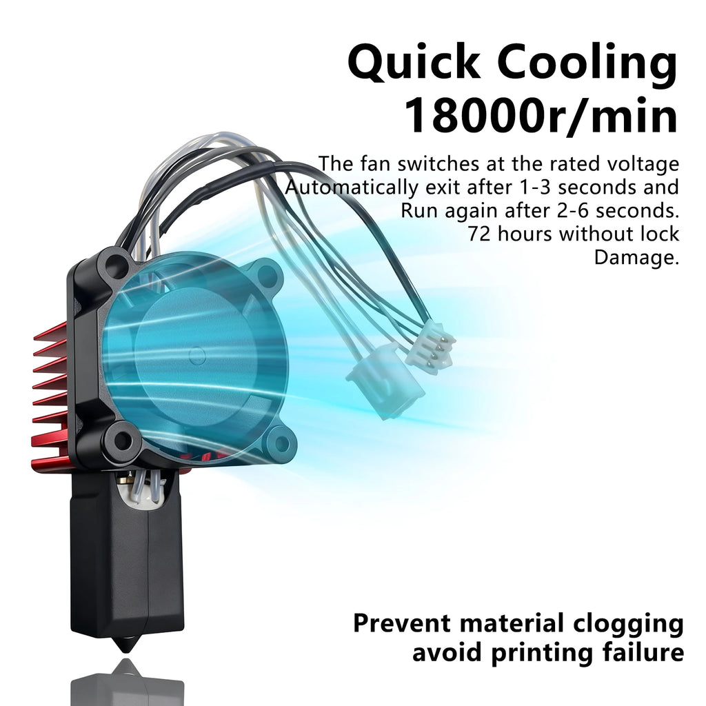 For Bambu Lab P1S Hotend Complete Assembly Upgrade Hardened Steel Extruder Kit For X1 X1C P1P P1S Fan Nozzle X1 Carbon Hot End