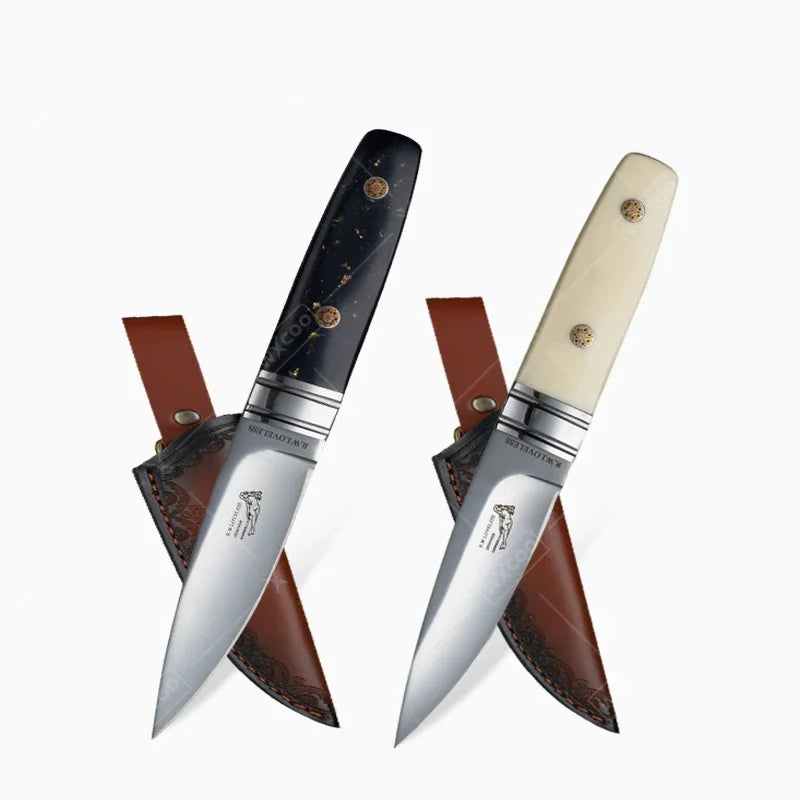 WXCOO Multifunctional Steak Knife Durable Stainless Steel with Sheath Meat Cutting BBQ Chef Fruit Knife Cooking and Slicing Tool