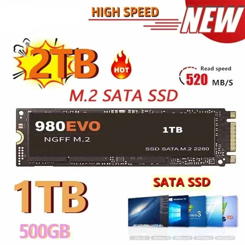 Original SATA Portable External SSD Hard Drive 3 Interface High Speed Large Capacity Storage for Laptops Desktops Phones